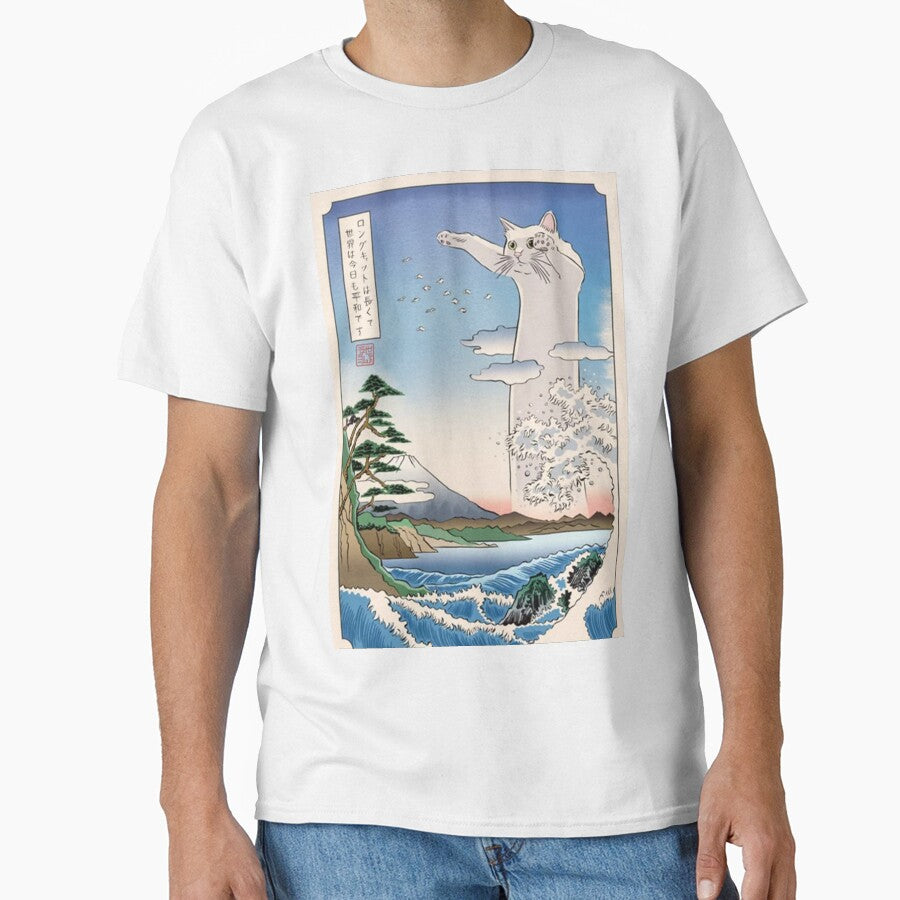 Longcat Meme Ukiyo E T-Shirts, Hoodie, Sweatshirt