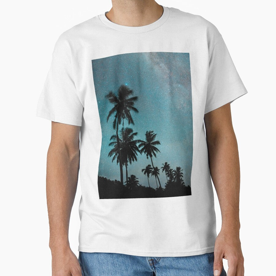 Blue Star Galaxy Palm Trees by newburyboutique T-Shirts, Hoodie, Sweatshirt | BlankRebels.com (Image 1)