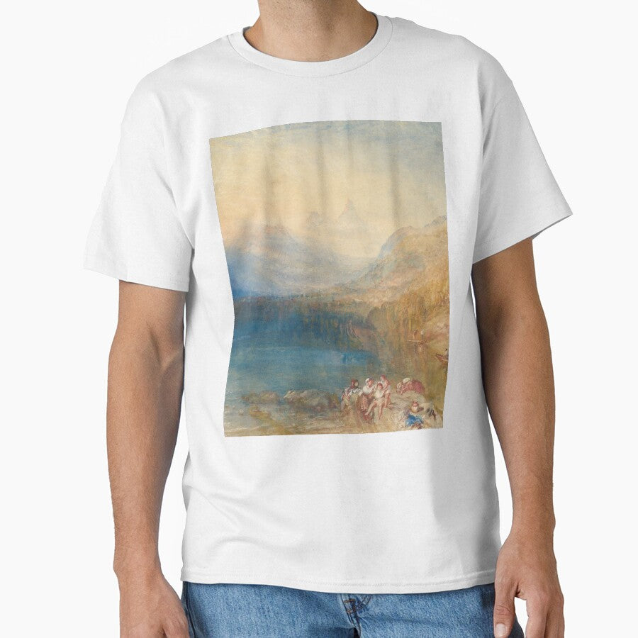 Sunset painting, Sunset Artwork, The Lake of Zug by danaJG T-Shirts, Hoodie, Sweatshirt | BlankRebels.com (Image 1)