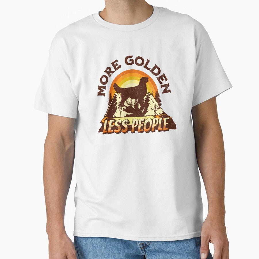 More Golden Retriever Less People Vintage Hiking Camping Gift by Guarddogdrive T-Shirts, Hoodie, Sweatshirt (Image 1)