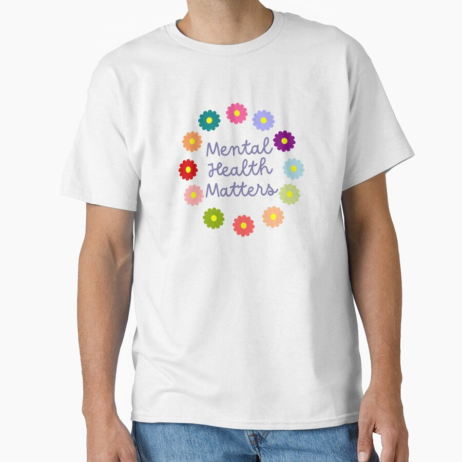 Mental Health Matters Flower Pattern by captainsophia T-Shirts, Hoodie, Sweatshirt | BlankRebels.com (Image 1)