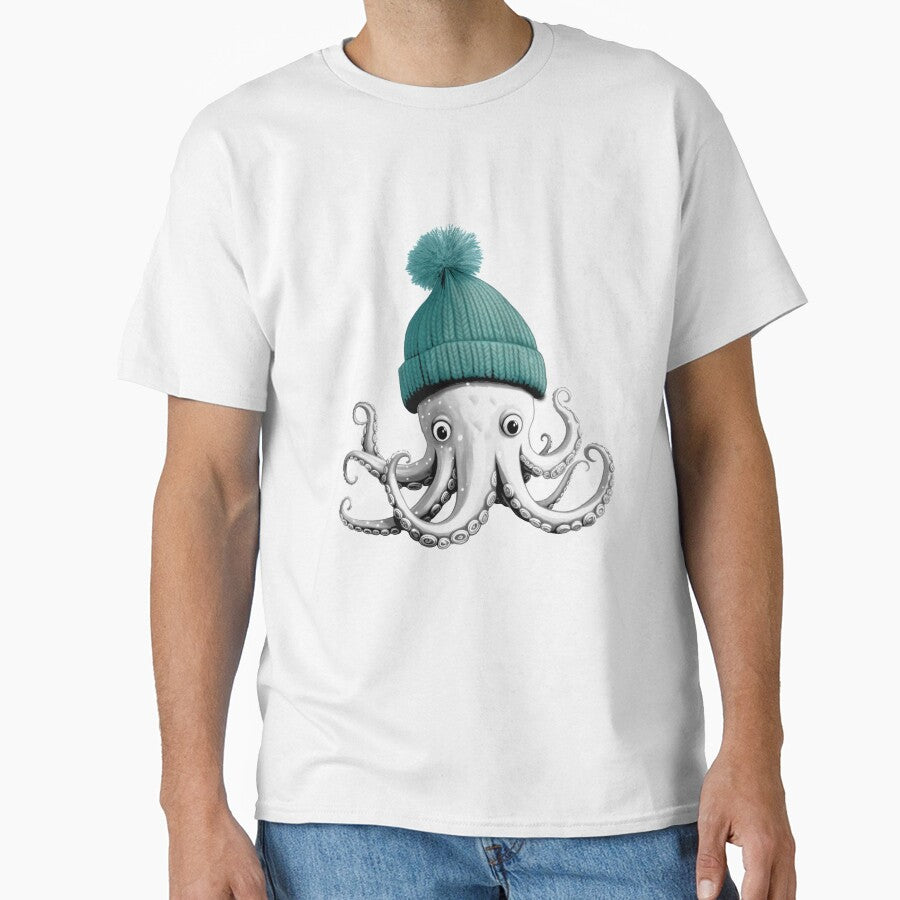 Octopus Wearing Winter Hat by mermaids001 T-Shirts, Hoodie, Sweatshirt | BlankRebels.com (Image 1)
