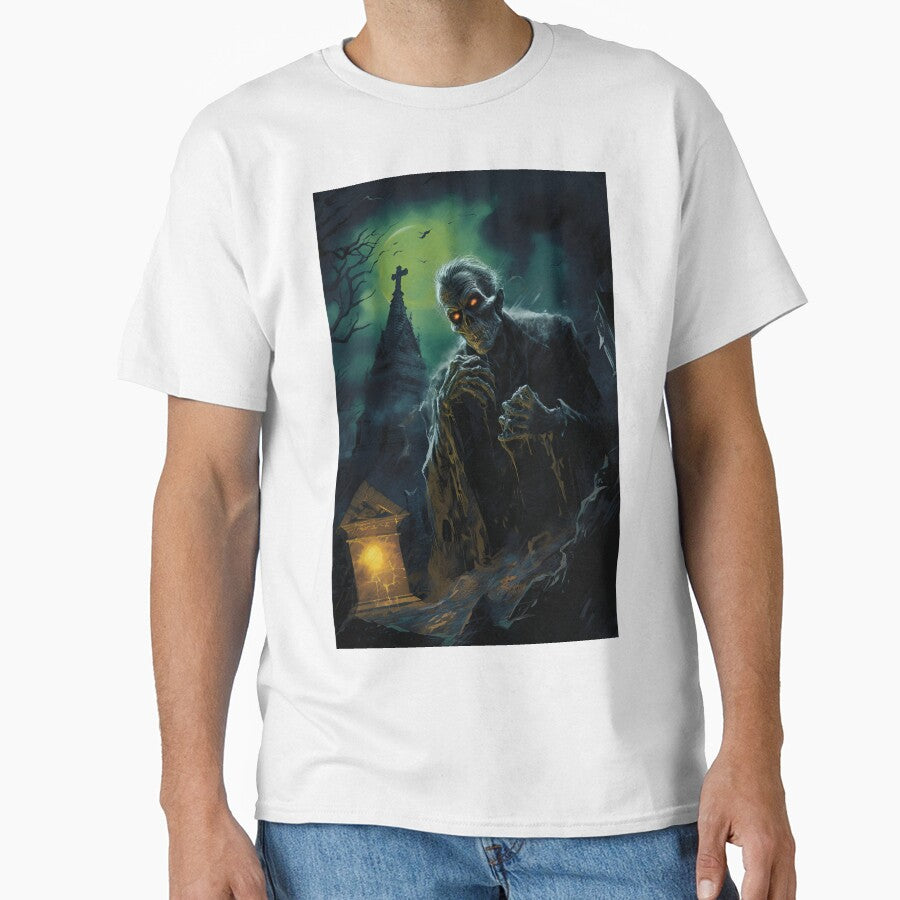 Eerie Creatures Emerge From Old Cemetery After Dark by Piotrek0001 T-Shirts, Hoodie, Sweatshirt | BlankRebels.com (Image 1)