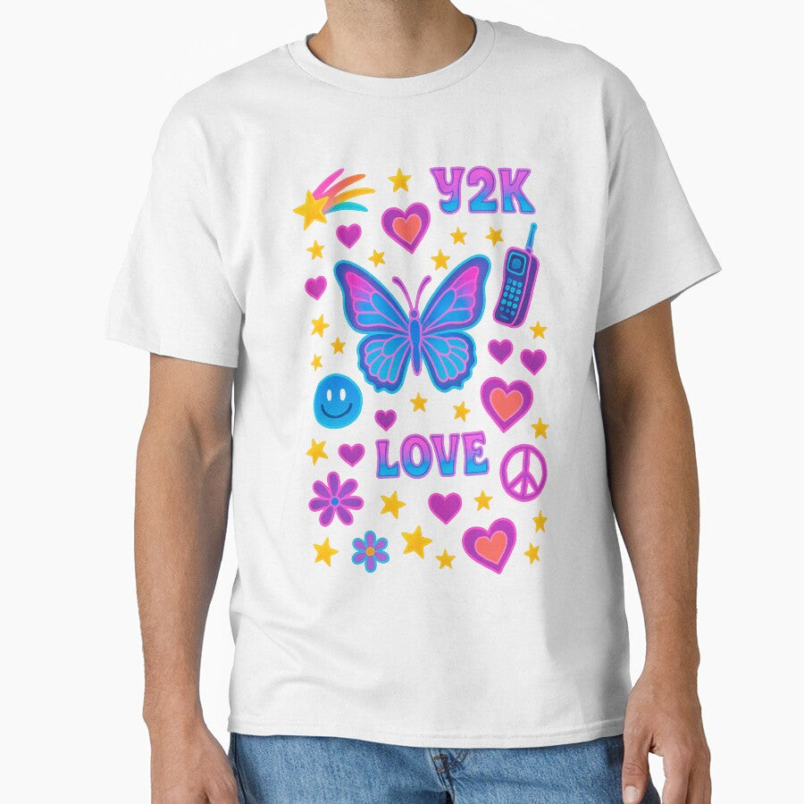 Y2K Neon Butterfly and Retro Icons by SholoStudio T-Shirts, Hoodie, Sweatshirt | BlankRebels.com (Image 1)