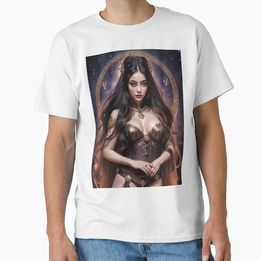 Capricorn Zodiac Goddess – Celestial Earth Sign Astrology Art by MissSaylor T-Shirts, Hoodie, Sweatshirt (Image 1)