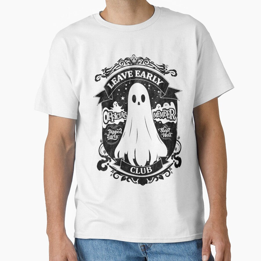 Leave Early Club Ghost by JJLosh T-Shirts, Hoodie, Sweatshirt | BlankRebels.com (Image 1)
