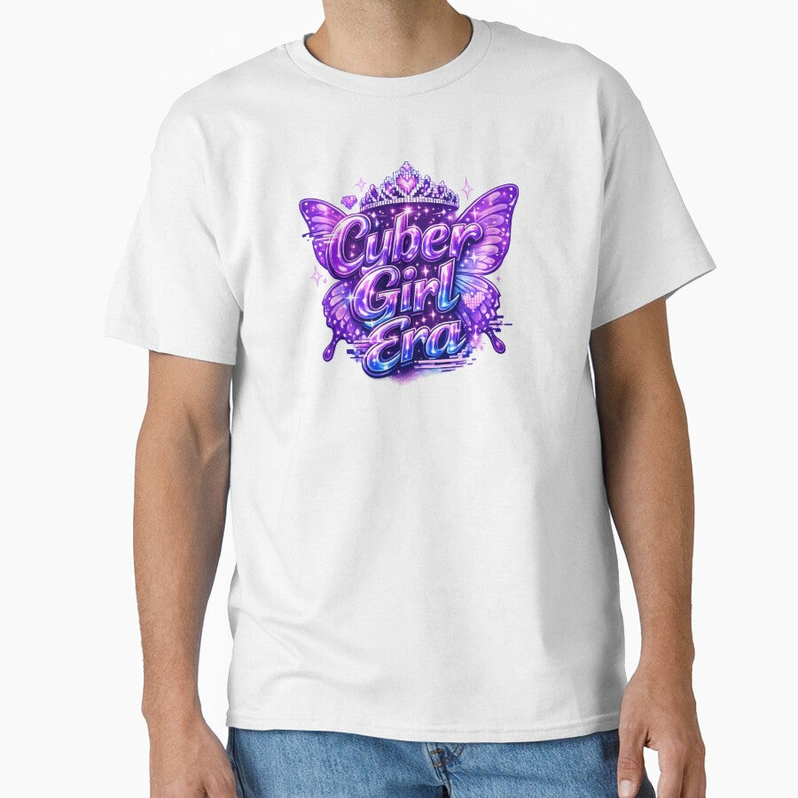 Cyber Girl Era – Y2K Neon Butterfly Aesthetic Design by R3boot X Studio T-Shirts, Hoodie, Sweatshirt (Image 1)