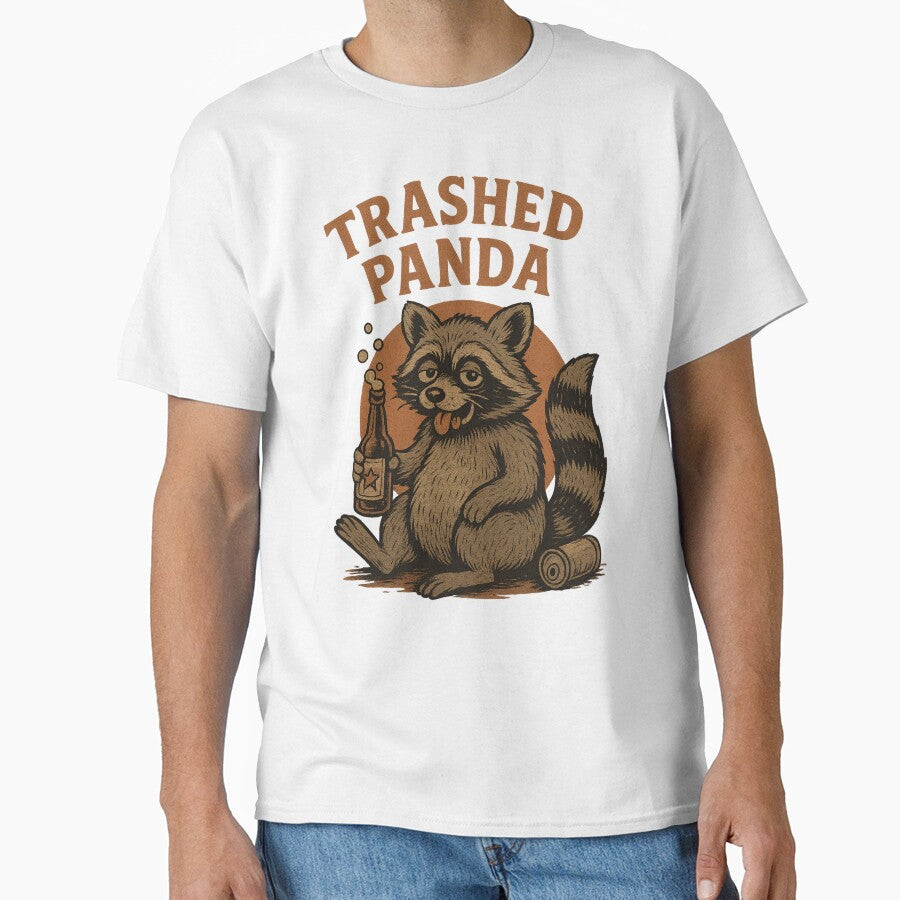 Raccoon Trashed Panda Funny Drunk Raccoon Meme by Masaw T-Shirts, Hoodie, Sweatshirt | BlankRebels.com (Image 1)