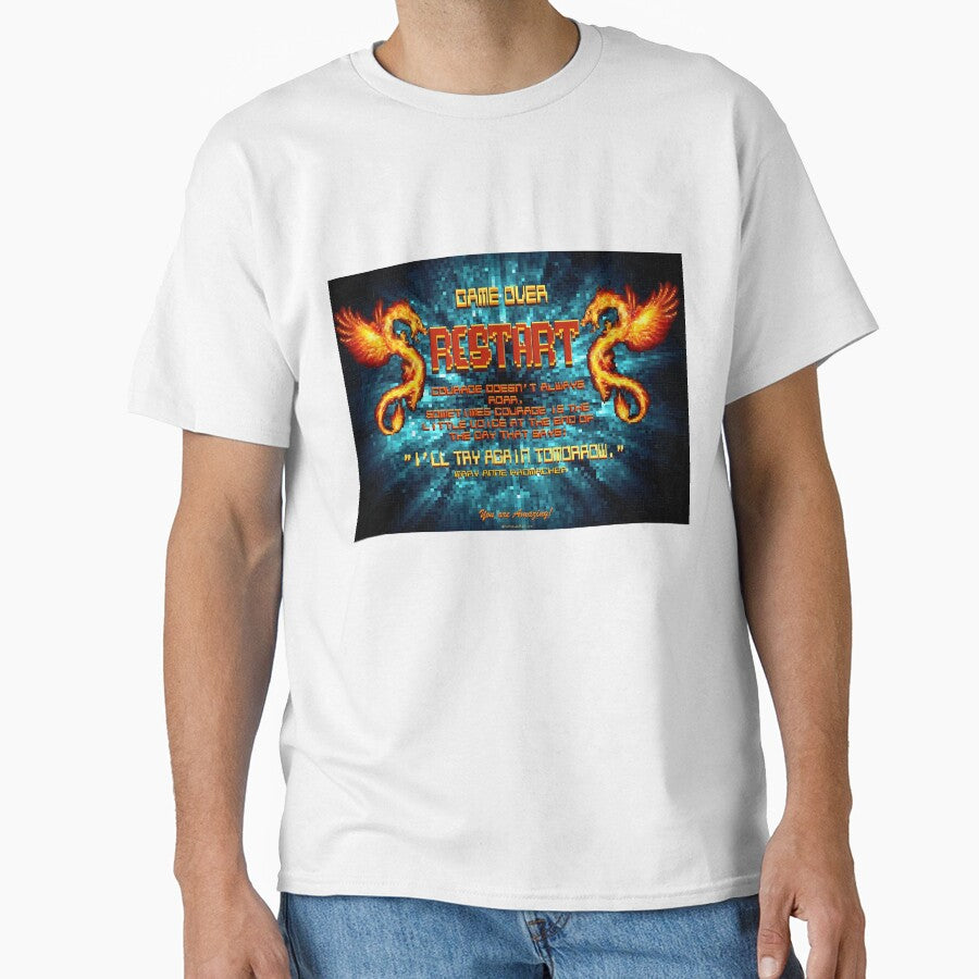 Game Over Restart "I'll try again tomorrow." by solrisewalker T-Shirts, Hoodie, Sweatshirt | BlankRebels.com (Image 1)