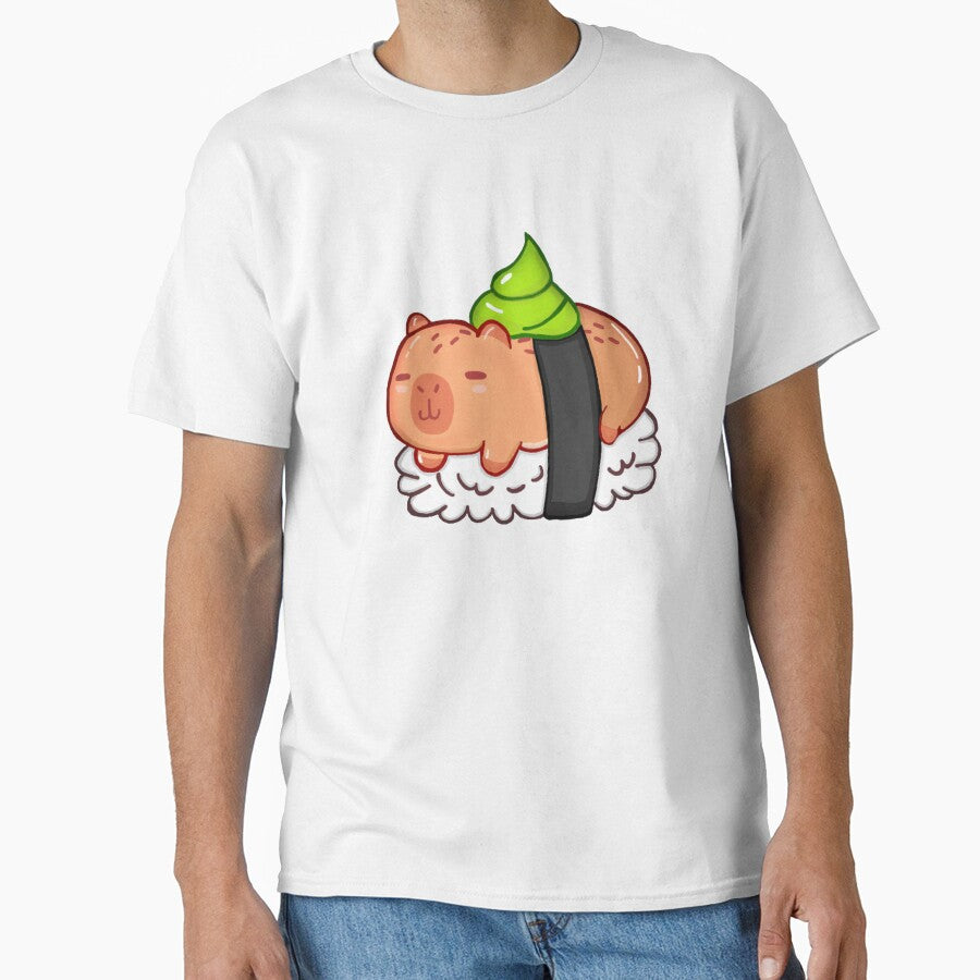 Cute Capybara as Sushi by Emeearts T-Shirts, Hoodie, Sweatshirt | BlankRebels.com (Image 1)
