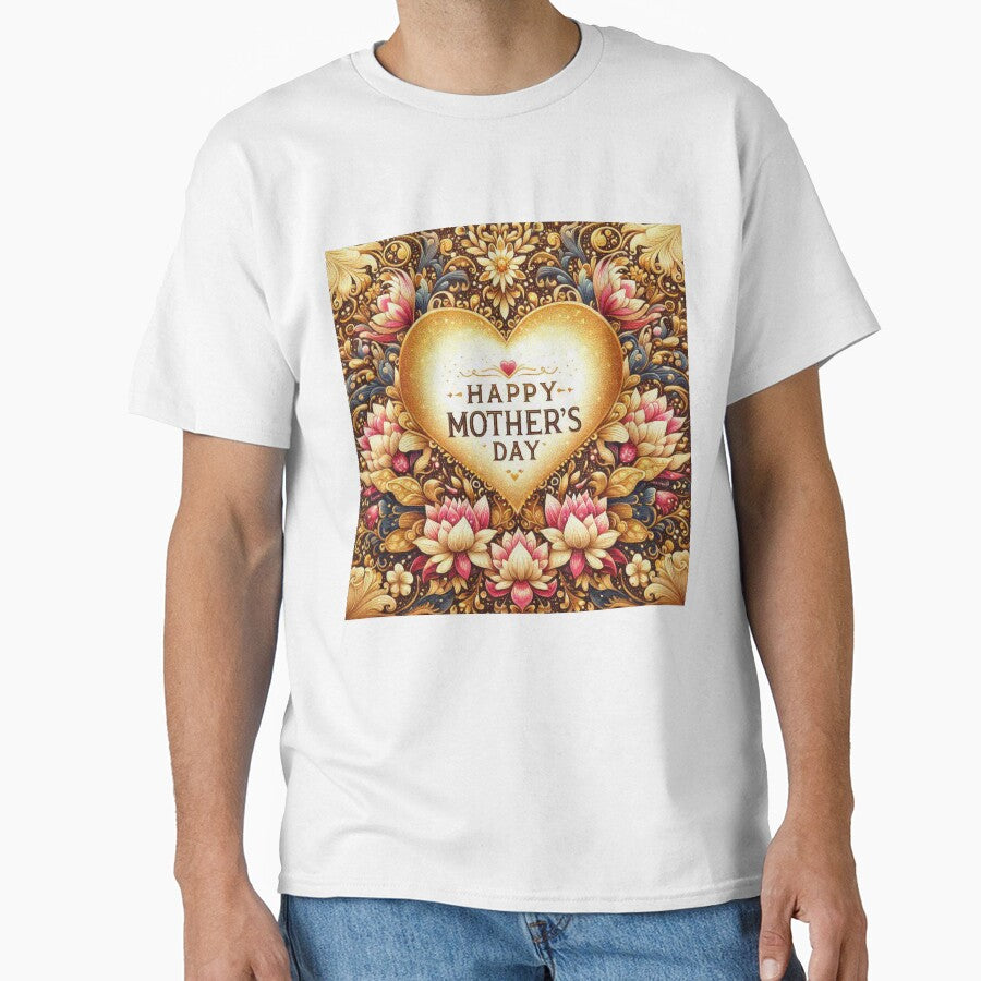 Happy Mothers Day golden heart of a mother by Illuministique T-Shirts, Hoodie, Sweatshirt | BlankRebels.com (Image 1)