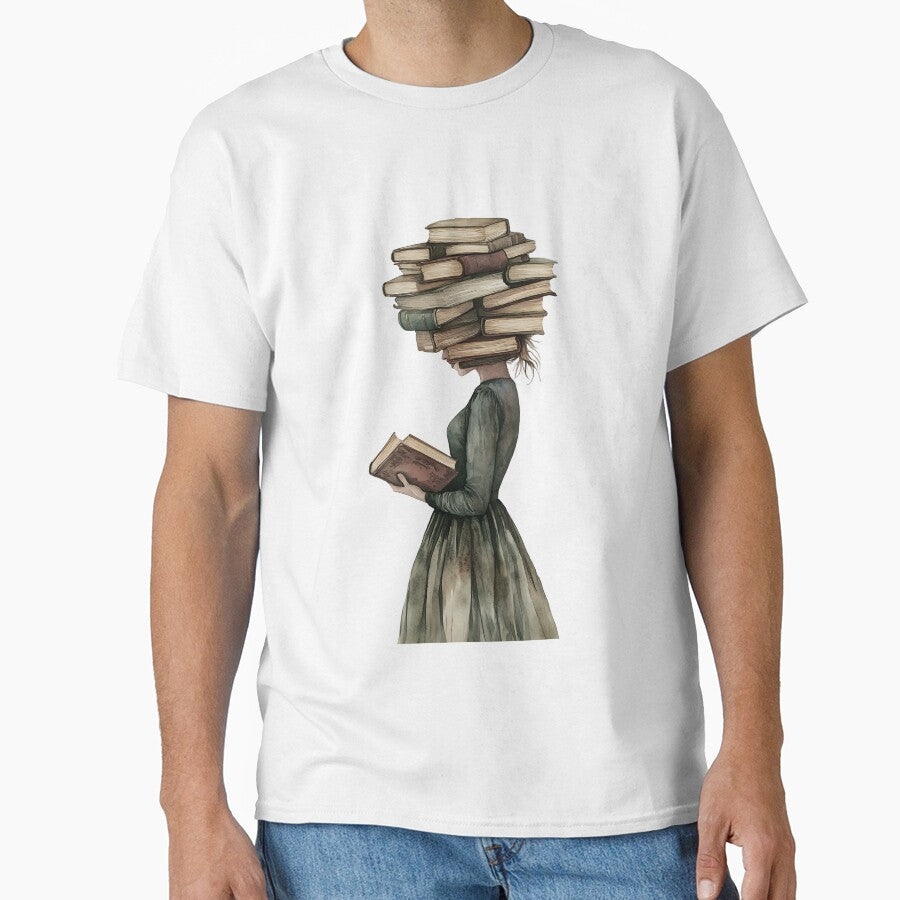 Dreamy Bibliophile Girl by bapupa T-Shirts, Hoodie, Sweatshirt | BlankRebels.com (Image 1)