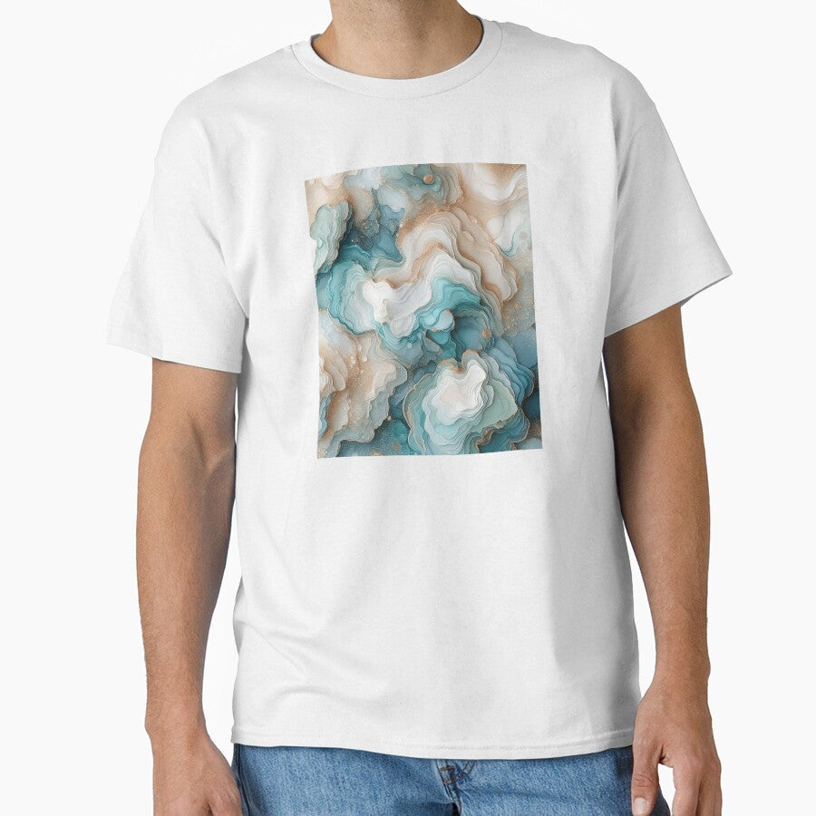 3D Ocean Inspired Fluid Ink Design Part 1 by JillyJ05 T-Shirts, Hoodie, Sweatshirt | BlankRebels.com (Image 1)