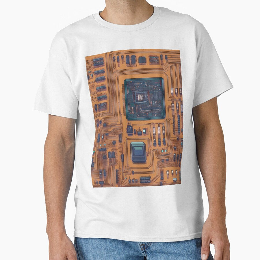 Digital Pathways – Abstract Pixel Motherboard Design by Esterlane T-Shirts, Hoodie, Sweatshirt | BlankRebels.com (Image 1)