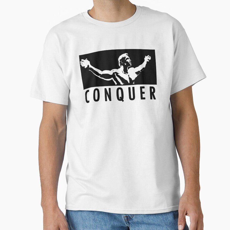 Arnold Schwarzenegger - Conquer by Nimus Vancel T-Shirts, Hoodie, Sweatshirt | BlankRebels.com (Image 1)