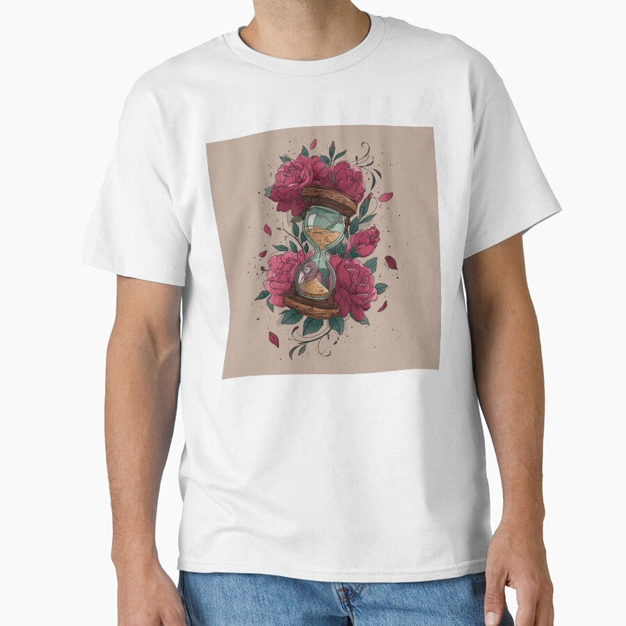 Hourglass with flowers by MendaciousMina T-Shirts, Hoodie, Sweatshirt | BlankRebels.com (Image 1)
