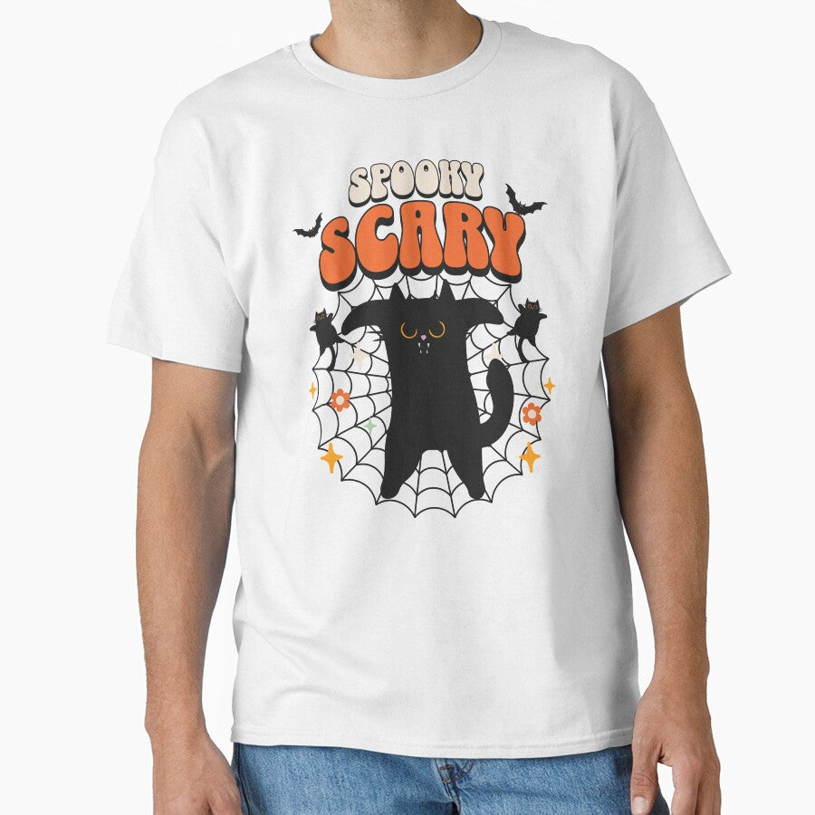 Spooky Scary Halloween Cat by HolidayFantasy T-Shirts, Hoodie, Sweatshirt | BlankRebels.com (Image 1)