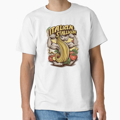 ''Italian Stallion'' Funny Proud to be Italian T-Shirt by Witty Shirts