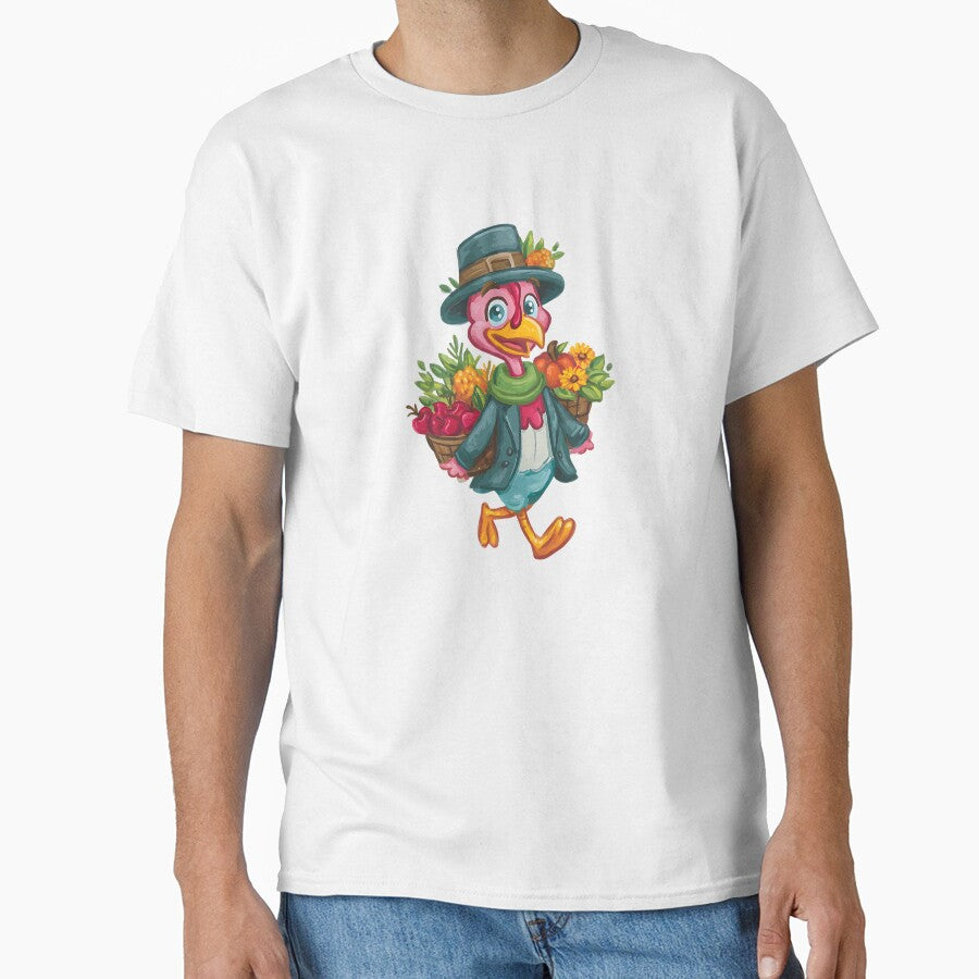 Boho Watercolor Turkey with Floral Crown by 1707warehouse T-Shirts, Hoodie, Sweatshirt | BlankRebels.com (Image 1)