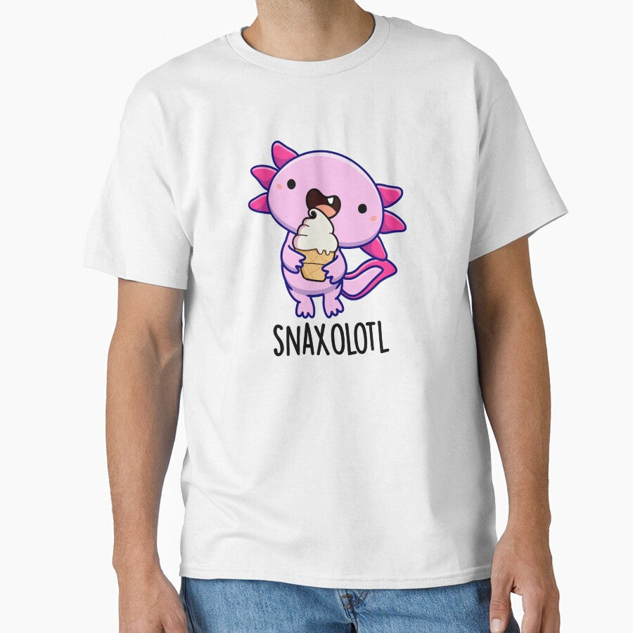 Snaxolotl Funny Axolotl Pun by punnybone T-Shirts, Hoodie, Sweatshirt | BlankRebels.com (Image 1)