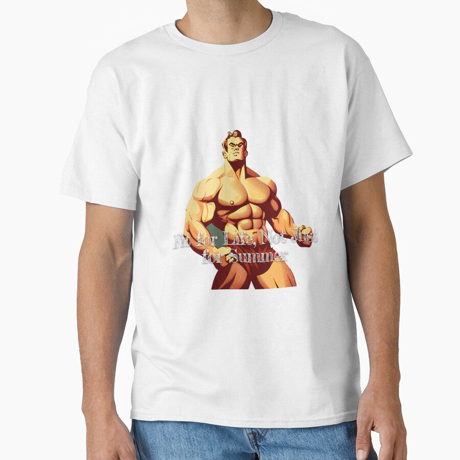 Fit for Life, Not Just for SummerDesignBodybuilding Fitness Gym Workout Exercise Merch Print Design by... (Image 1)