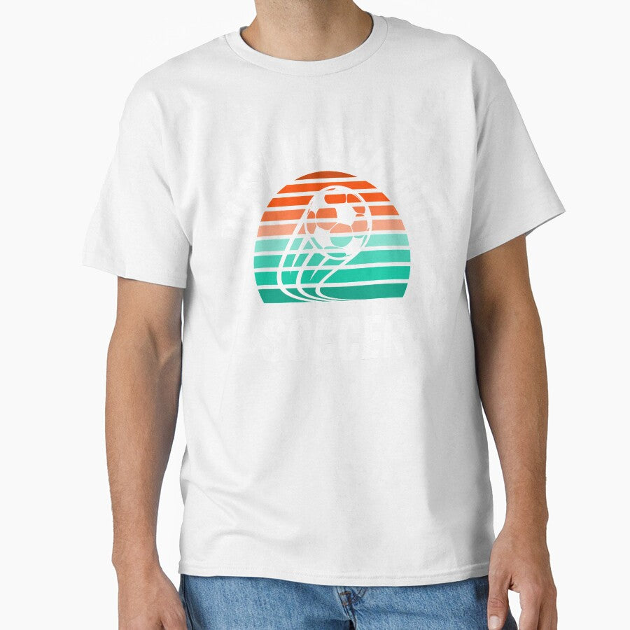 Busy Watching Soccer Flying Soccer Ball Silhouette Novelty Gift by Marathon-Runner