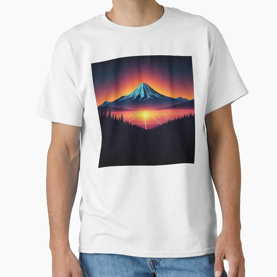 Colorful Mountain Peak | The Grid in Motion by Esterlane T-Shirts, Hoodie, Sweatshirt | BlankRebels.com (Image 1)