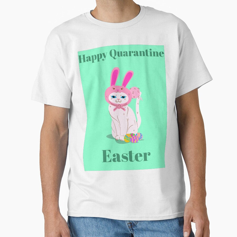 Happy Quarantine Easter Catbunny design by boopsblunt T-Shirts, Hoodie, Sweatshirt | BlankRebels.com (Image 1)
