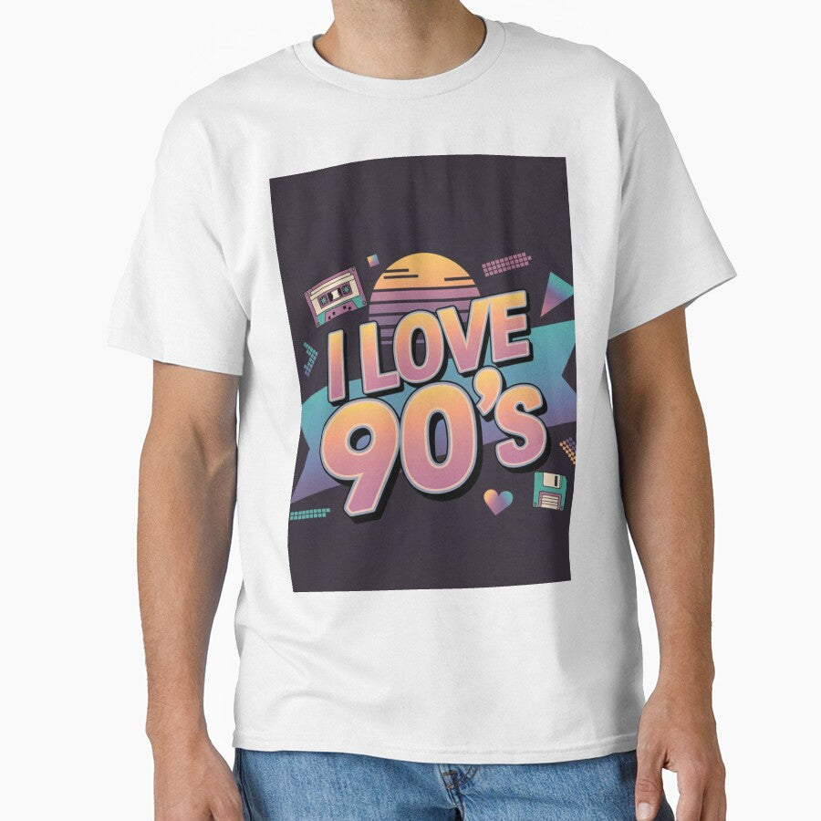 I Love 90's Retro Aesthetic | Vintage 90s Nostalgia Graphic by wardrop24