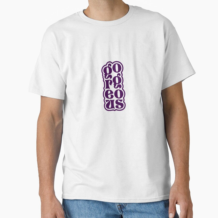 Elegant Typography - 'Gorgeous' Minimalist Design by trepiu T-Shirts, Hoodie, Sweatshirt | BlankRebels.com (Image 1)