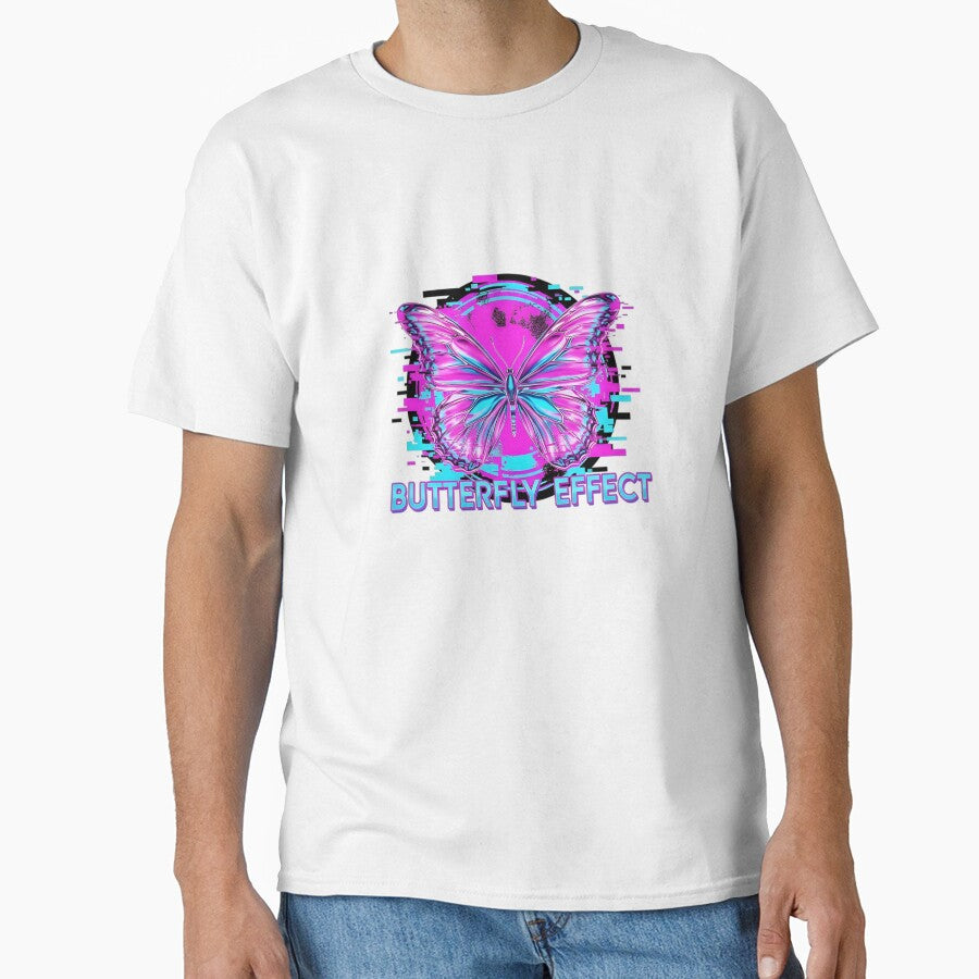 Y2K Cyber Butterfly Effect - Glitch Aesthetic Art by KrovusLab T-Shirts, Hoodie, Sweatshirt | BlankRebels.com (Image 1)