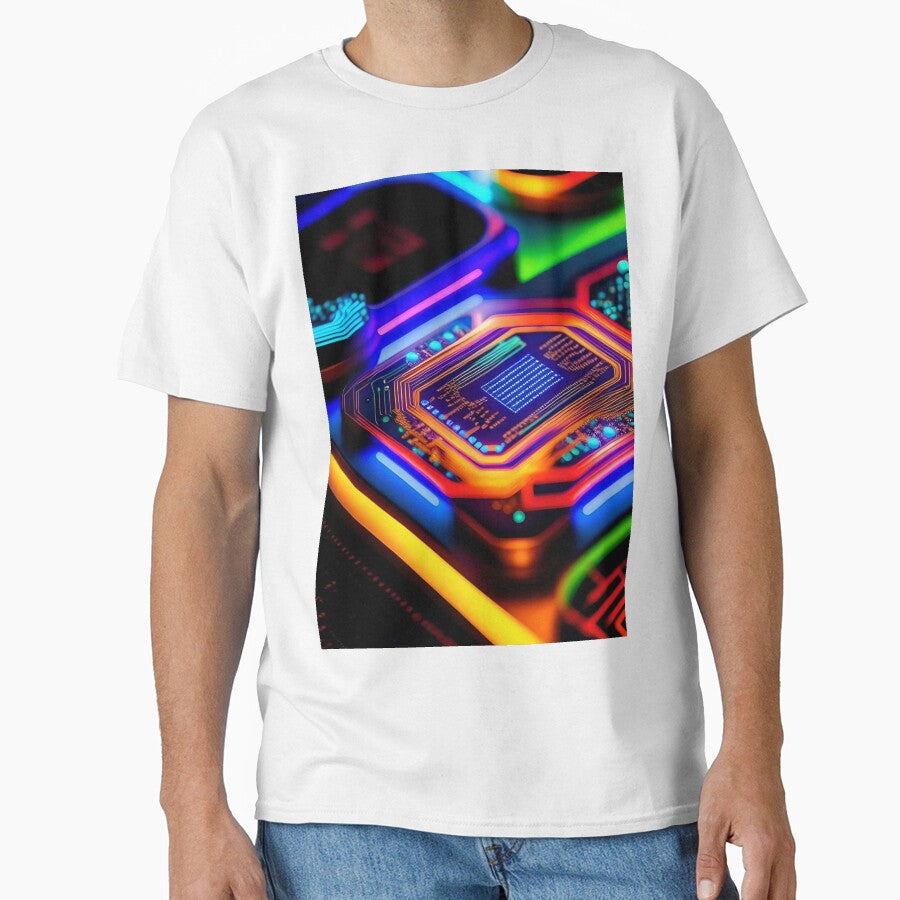 Digital Motherboard Colorful Abstract Art by Esterlane T-Shirts, Hoodie, Sweatshirt | BlankRebels.com (Image 1)