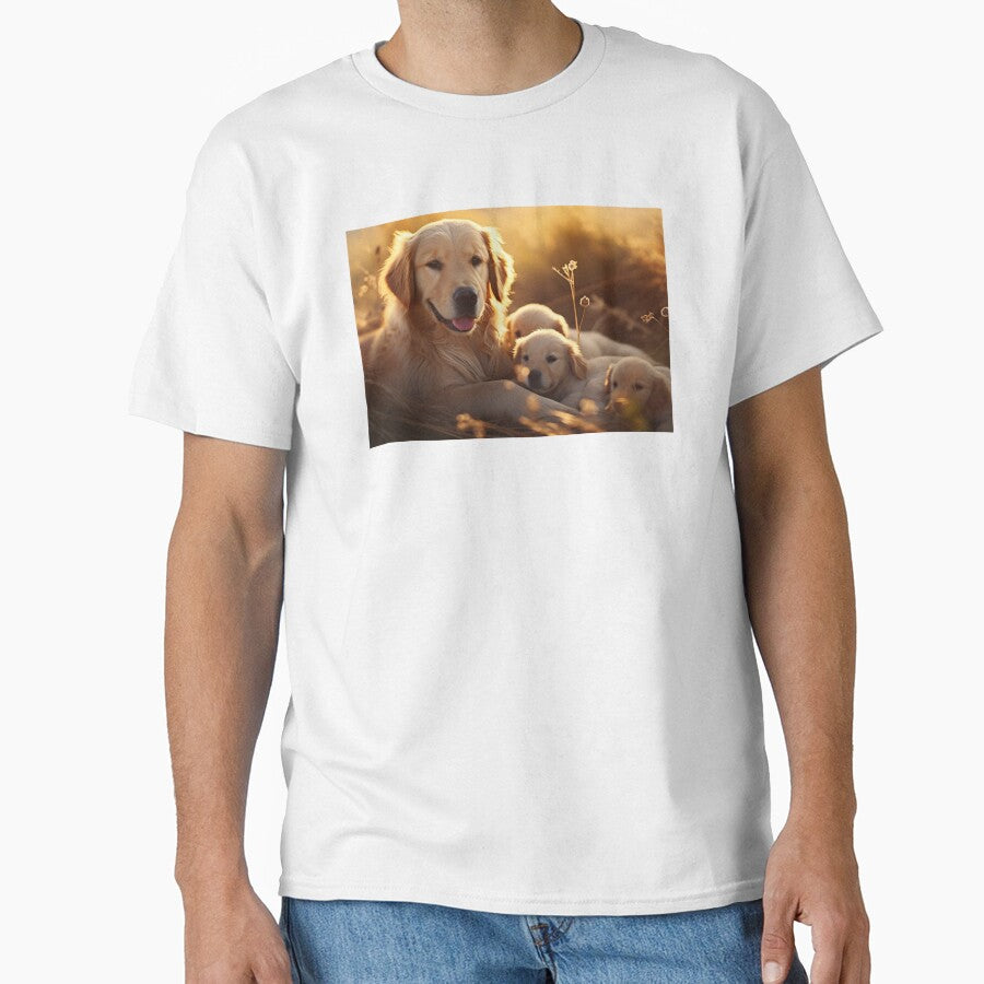Golden Retriever Mom And Puppies by TheAnimalZ00 T-Shirts, Hoodie, Sweatshirt | BlankRebels.com (Image 1)