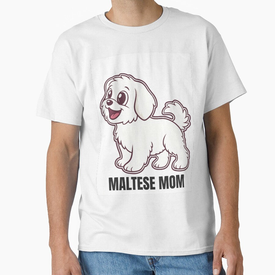 Maltese Mom Cute Dog Illustration by Pawcrafted