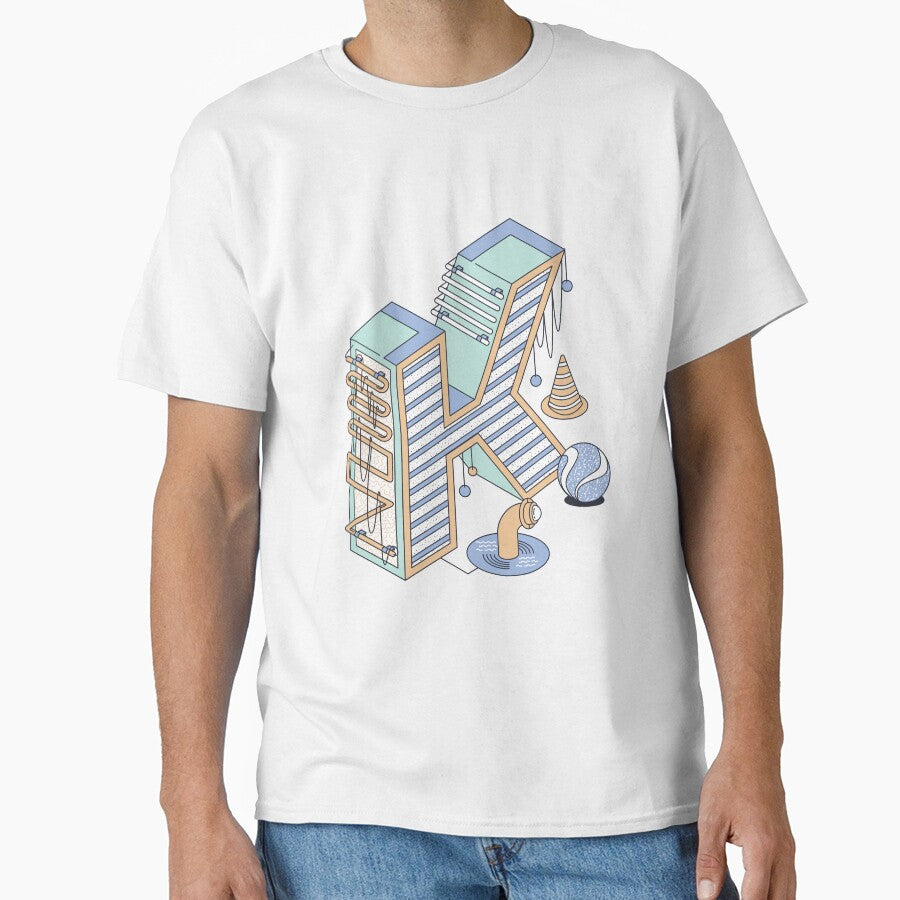 Pastel Retro Letter K by CynthSky T-Shirts, Hoodie, Sweatshirt | BlankRebels.com (Image 1)