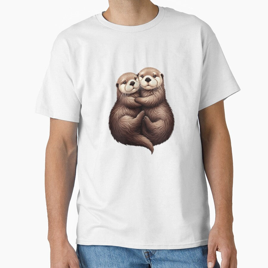 Significant Otters Sticker | Cute Otters Cuddling | Funny Animal Pun Gift for Couples, Anniversaries &... (Image 1)