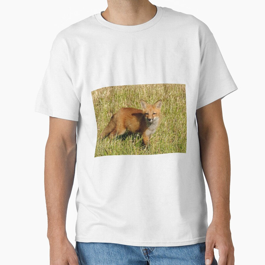 Checking things out!  Red fox kit - Ottawa, Ontario by Tracey  Dryka T-Shirts, Hoodie, Sweatshirt | BlankRebels.com (Image 1)