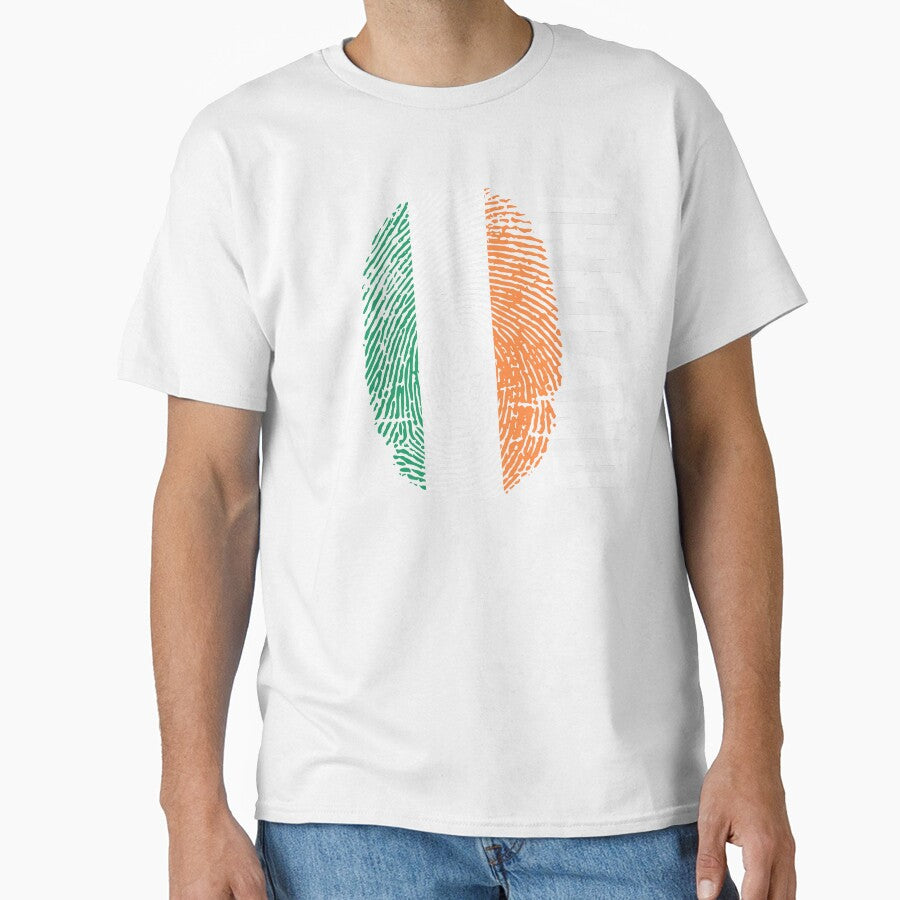 Ireland Flag Fingerprint DNA Irish by PartyShirts1