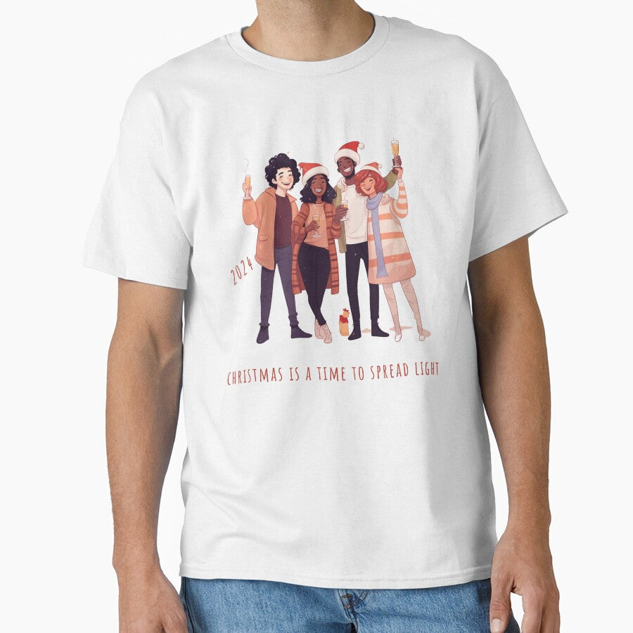 It is Time to Spread Christmas Light -  Surprise Christmas Gift for Friends by WeekendSurprise T-Shirts,... (Image 1)