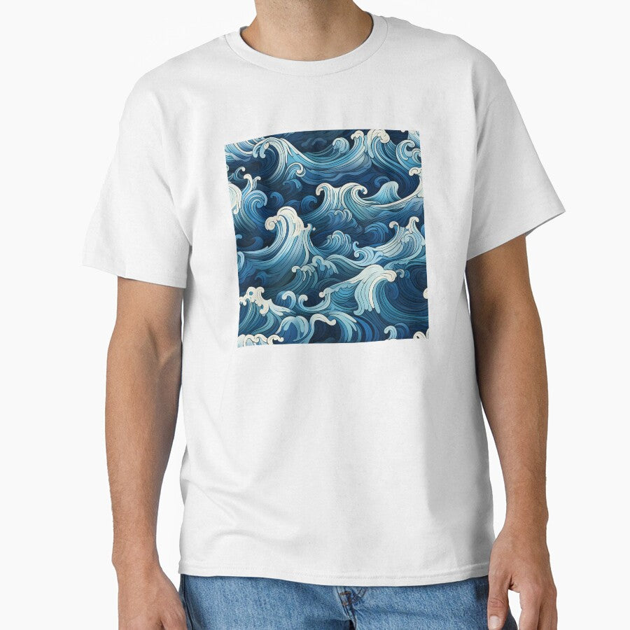 Ocean Waves Claymation Inspired Art #8 by CareToCanvas T-Shirts, Hoodie, Sweatshirt | BlankRebels.com (Image 1)