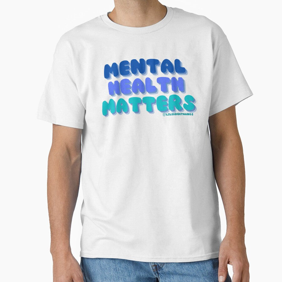 Mental Health Matters. v7c, blue | lilsboobthangs by lilsboobthangs T-Shirts, Hoodie, Sweatshirt | BlankRebels.com (Image 1)