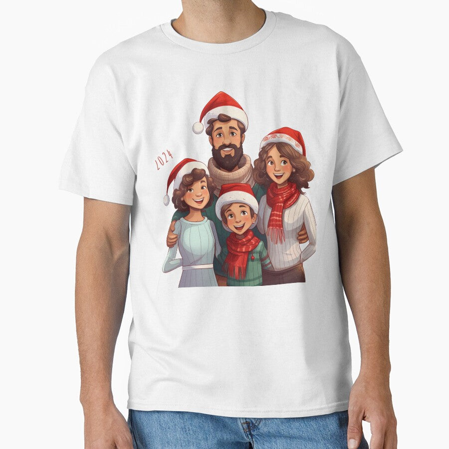 Christmas Surprise " Family Pose with Christmas Hats " Gift by WeekendSurprise T-Shirts, Hoodie, Sweatshirt (Image 1)