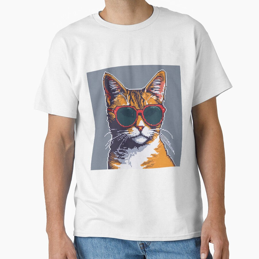 Pixel Cat by Planetporridge T-Shirts, Hoodie, Sweatshirt | BlankRebels.com (Image 1)