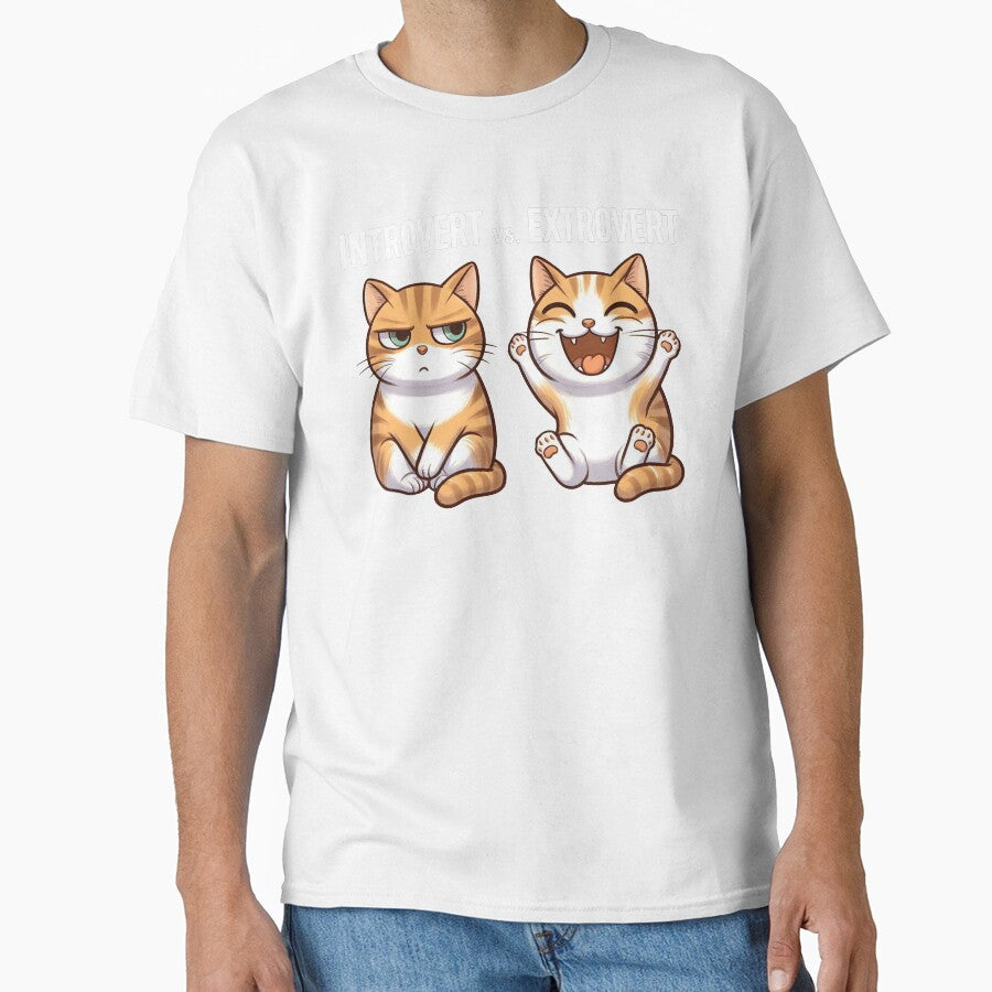 Introvert vs. Extrovert Funny Cat by williebizmerch