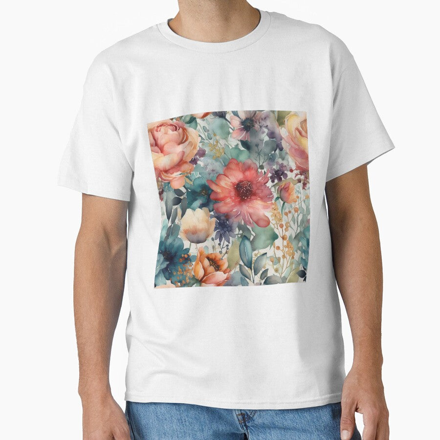 Springtime Floral Blooms 2 : Watercolor Floral Seamless Pattern for DIY Crafts and Home Decor by Shadi Rosenow... (Image 1)