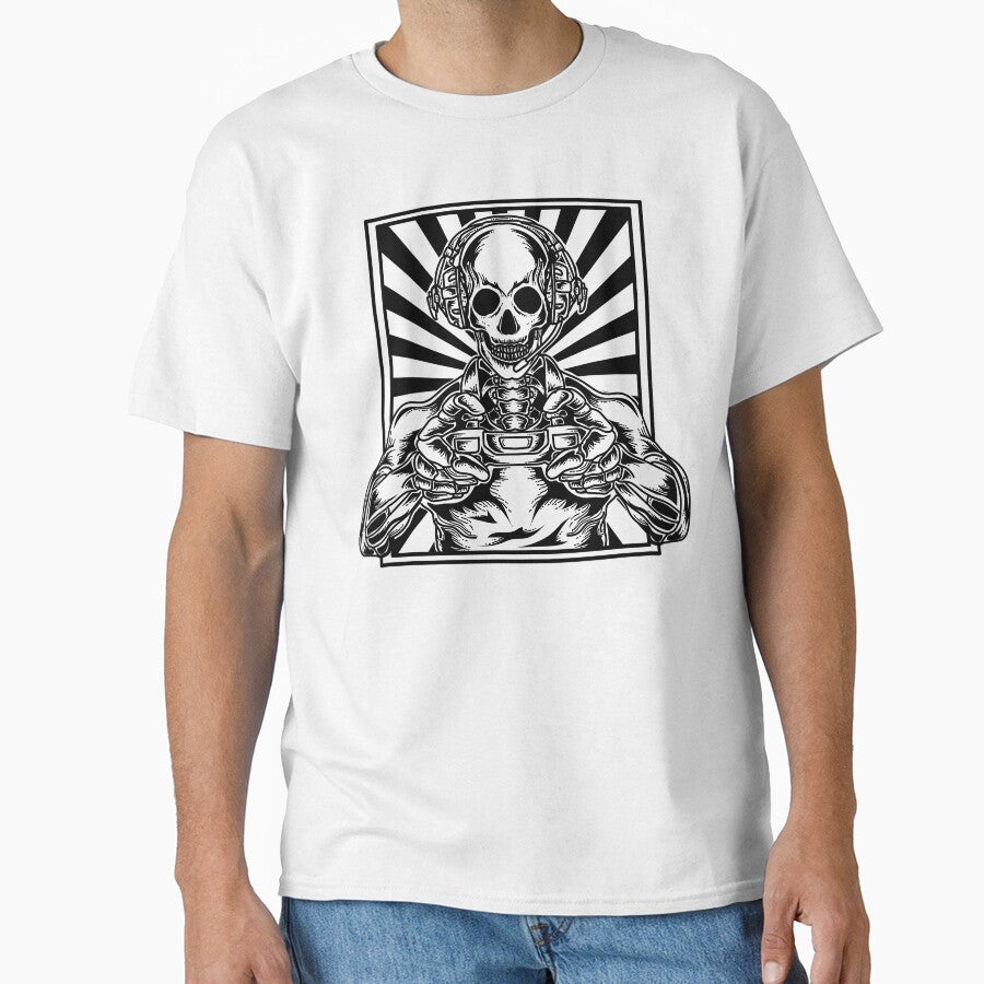 Skeleton Playing Video Games by kalud-zoldyck T-Shirts, Hoodie, Sweatshirt | BlankRebels.com (Image 1)