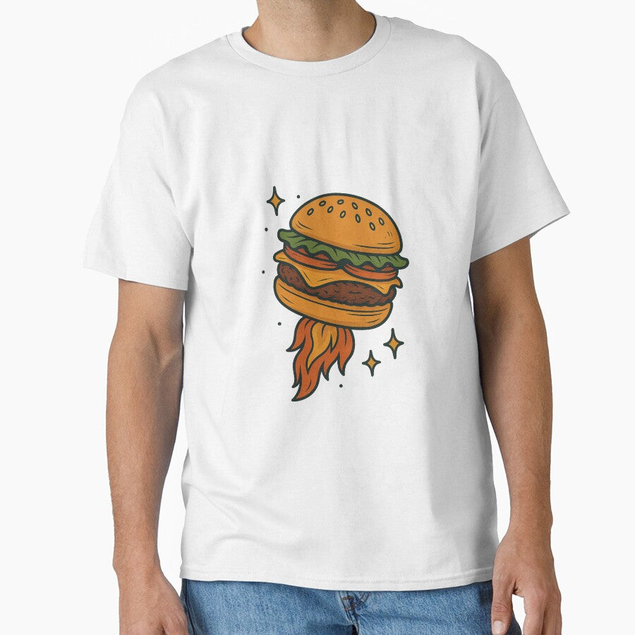 Space Burger Rocket – Cosmic Fast Food Art by TecPixels T-Shirts, Hoodie, Sweatshirt | BlankRebels.com (Image 1)