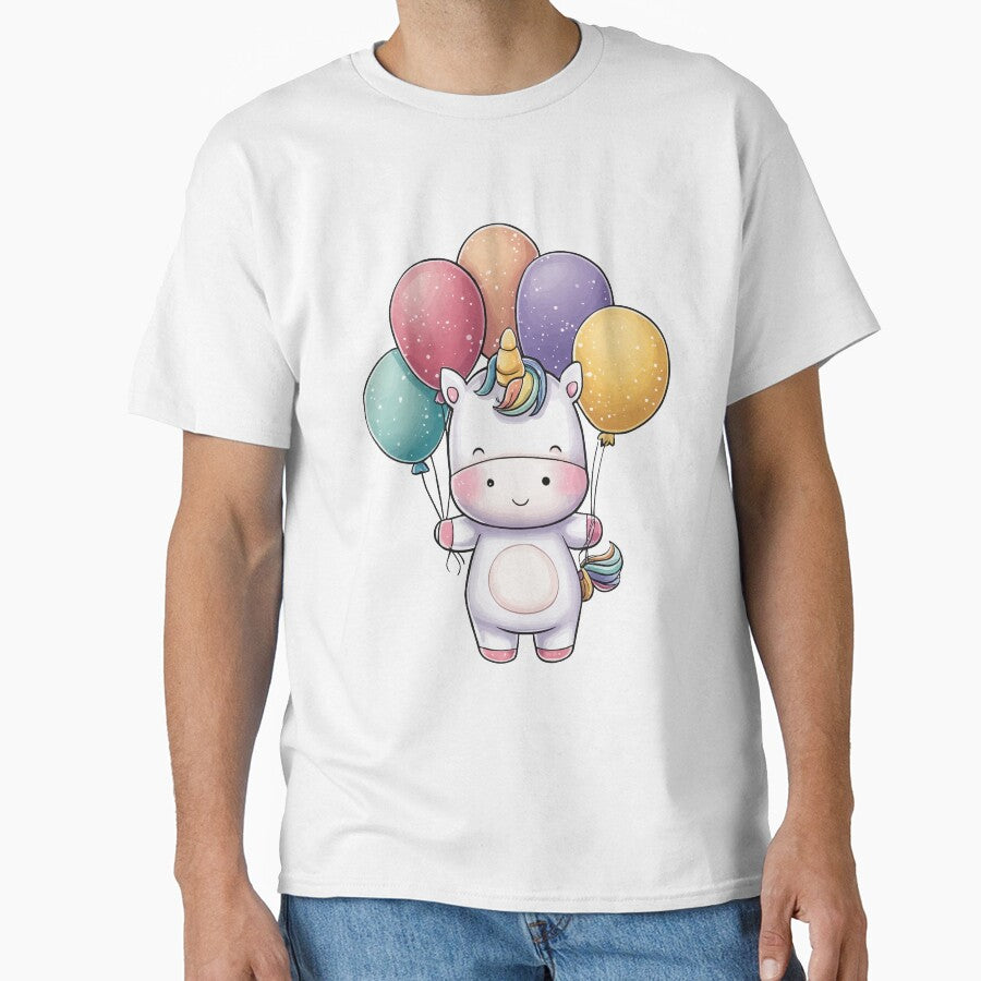 Birthday unicorn with balloons by Lichtisign T-Shirts, Hoodie, Sweatshirt | BlankRebels.com (Image 1)