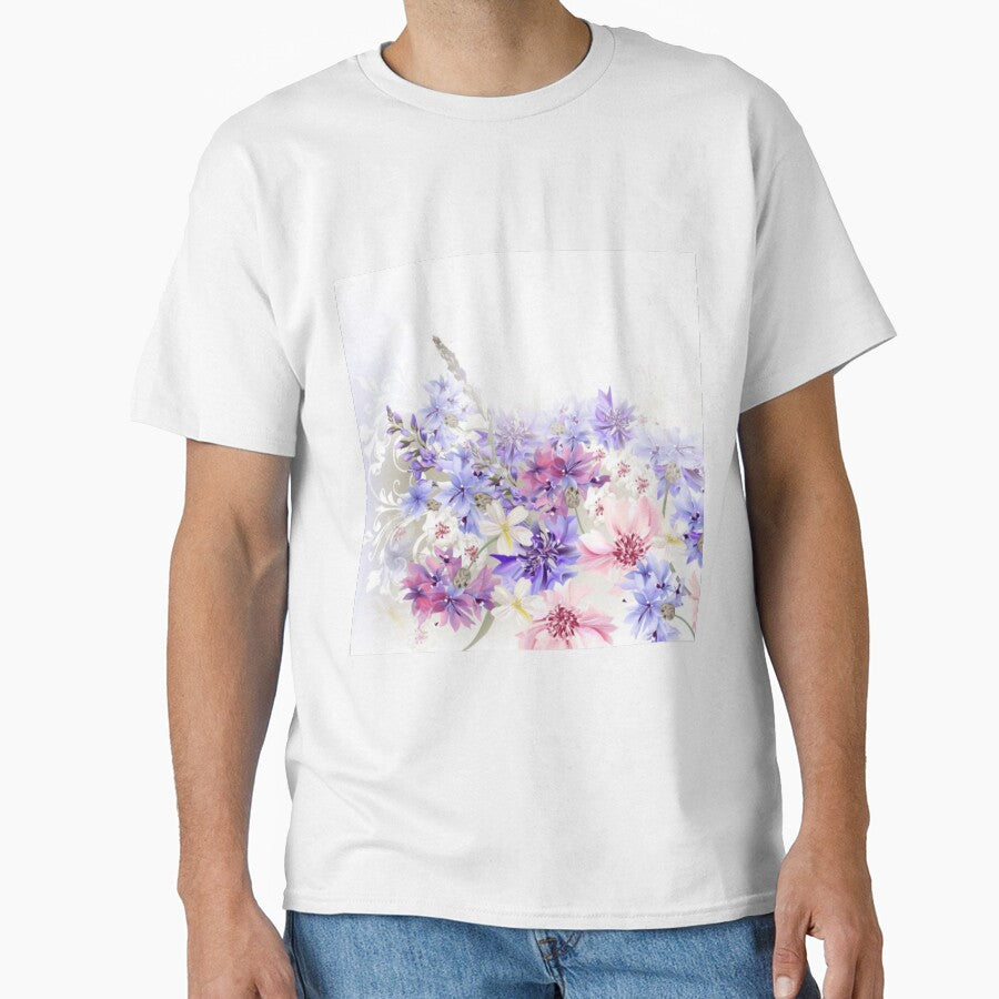 Blue Purple Floral Merchandise by cindyfordyce T-Shirts, Hoodie, Sweatshirt | BlankRebels.com (Image 1)