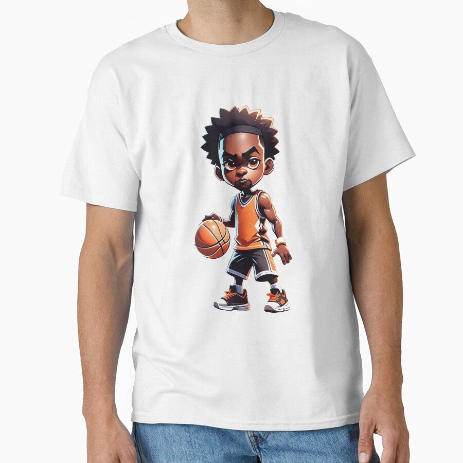Basketball Player Team Black Man Cartoon NBA Character StreetBall fan by artesis T-Shirts, Hoodie, Sweatshirt (Image 1)